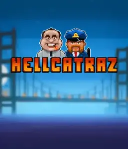 Explore the exciting world of the Hellcatraz game by Relax Gaming, highlighting a cartoonish prisoner and a guard with the infamous Alcatraz prison and San Francisco skyline in the background. This image captures the light-hearted escapade of an Alcatraz-inspired game, ideal for those who enjoy playful themes, delivering a captivating adventure. 