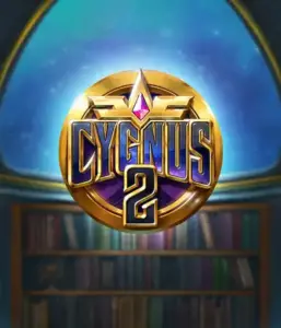 Discover the captivating visuals of ELK Studios' Cygnus 2 Slot, highlighting a luxurious logo with a shining design in purple and gold. With a backdrop of a celestial library backdrop, this graphic conjures the essence of adventure and mystery. 